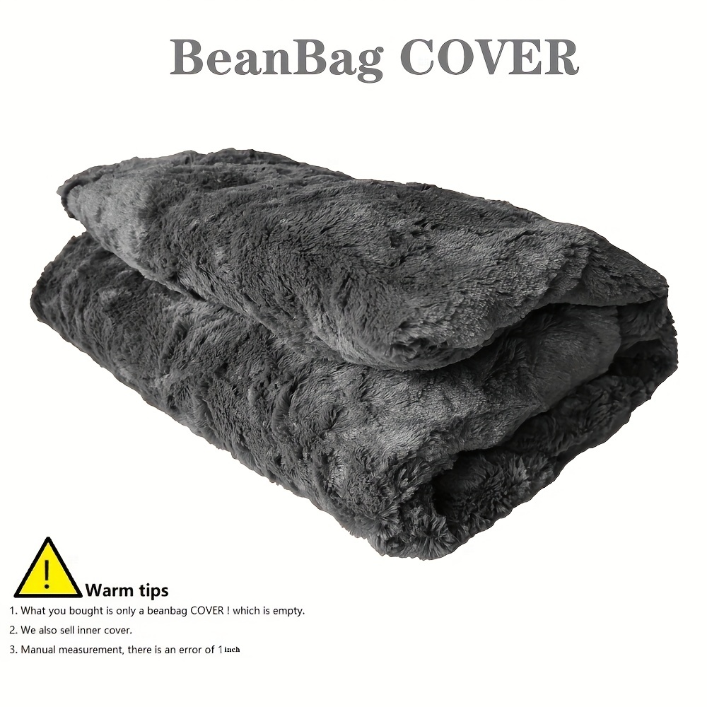 Bean Bag Chair Cover Large Circular Soft Fluffy Velvet Sofa - Temu