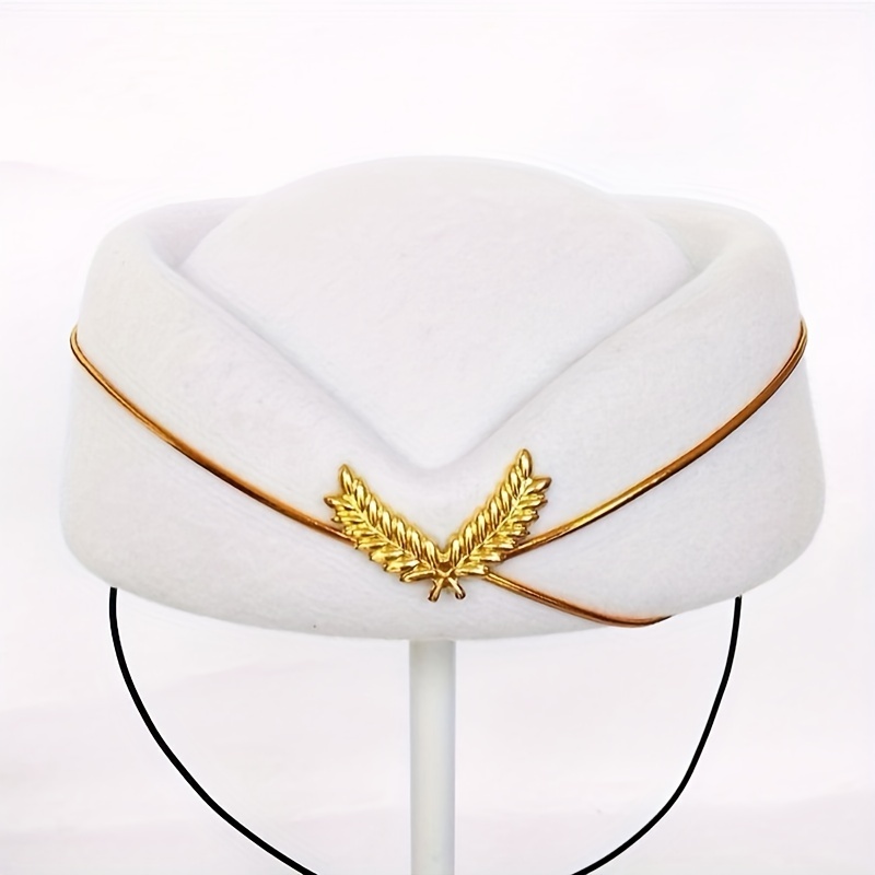 Elegant British Style Stewardess Hat Solid Color Beret Hats - Temu Canada