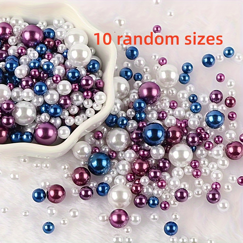 1200Pcs Pearl Beads,7mm 24 Colors Multicolor Pearl Beads Loose Spacer Beads  with Hole for Jewelry Making, Round Rainbow Pearl Beads for DIY Craft