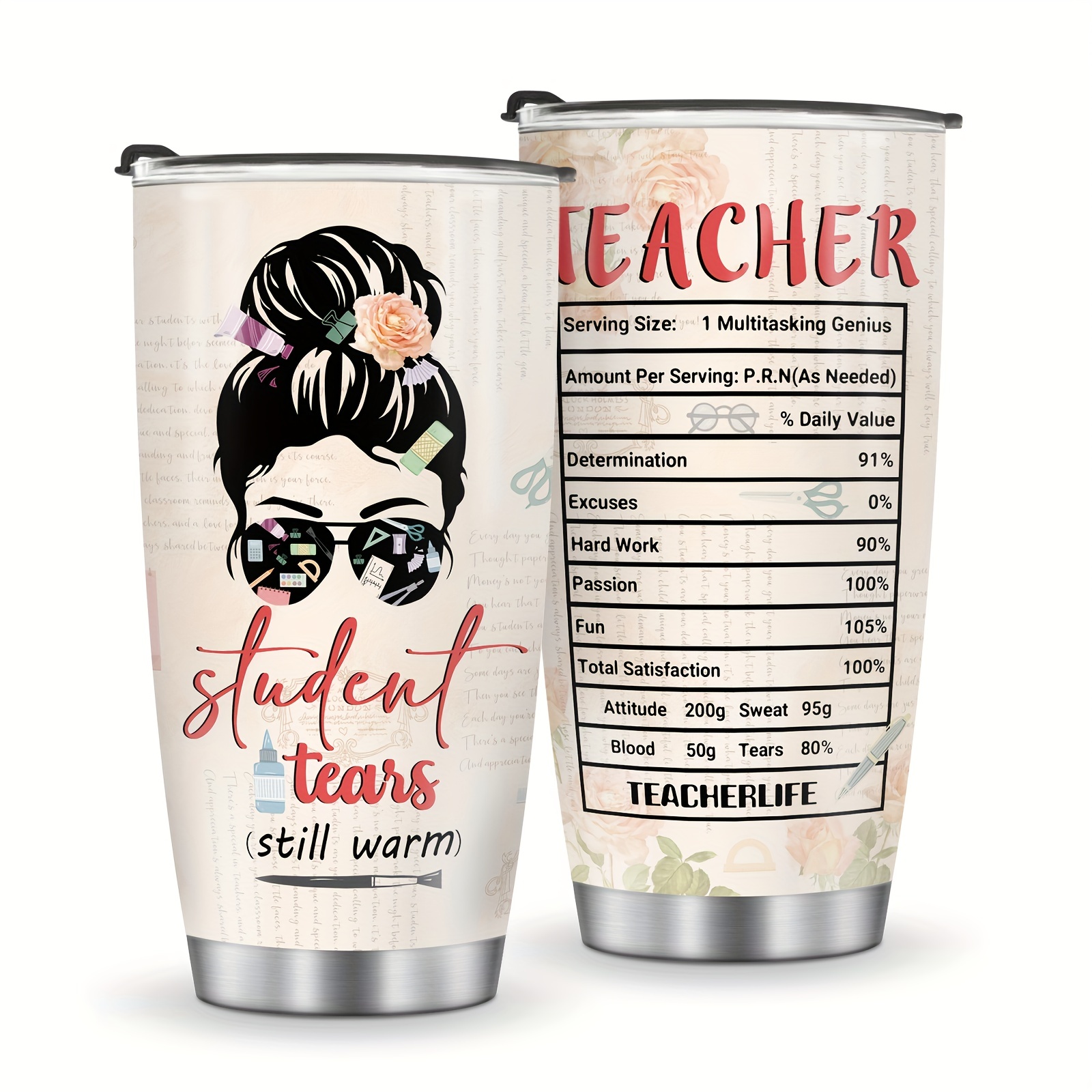 Cheep N Cheerful Teacher Appreciation Coffee Tumbler 4- Pack, Valentin –  Cheepncheerful