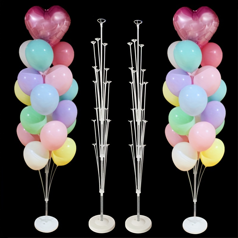 Kit di supporto per palloncini riutilizzabile per palloncini con chiusura a  palloncino bastone per palloncini da tavolo con set di espositori con tazza  e base per feste di compleanno (20 pezzi) 