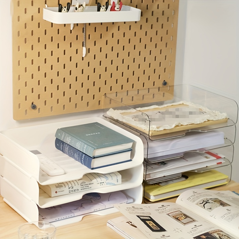 Paper Tray Stackable Paper Organizer For Desk A4 Paper - Temu