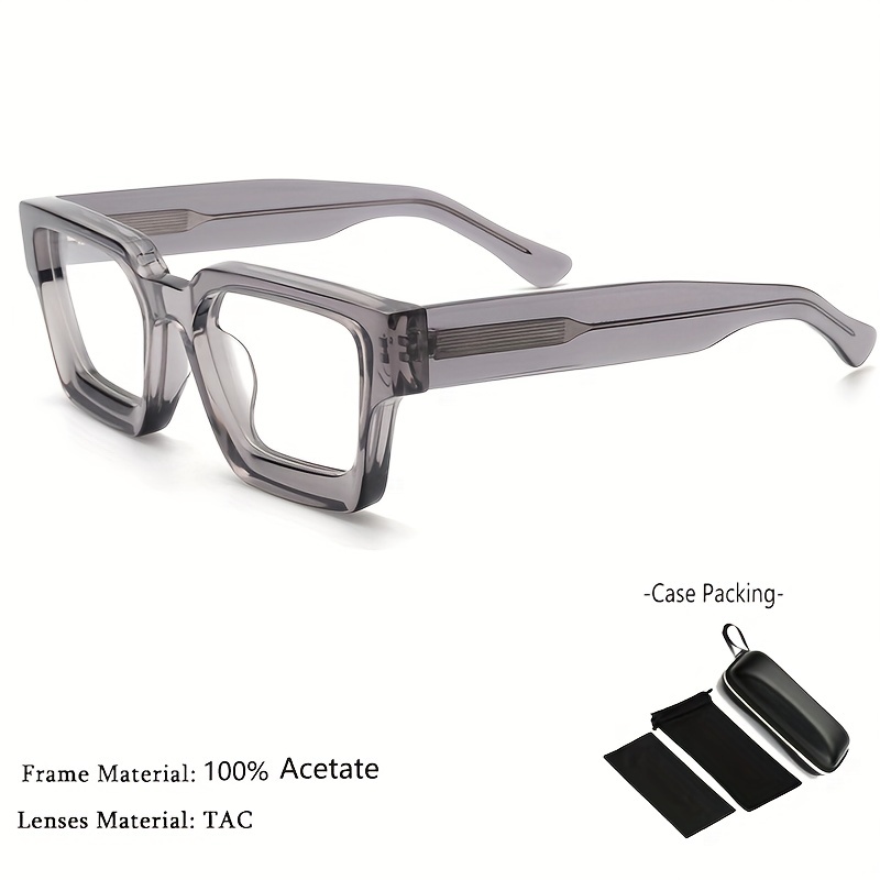 Men's 100% Acetate Square Frame Sunglasses Classic Retro Polarized