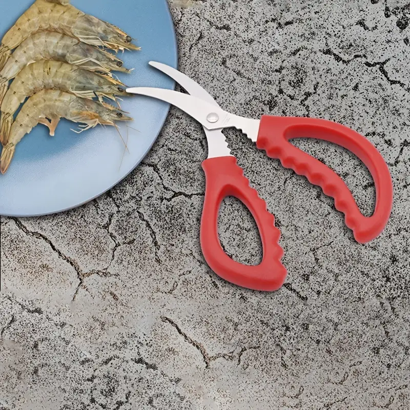 Premium Stainless Steel Seafood Scissors Perfect For Crab - Temu