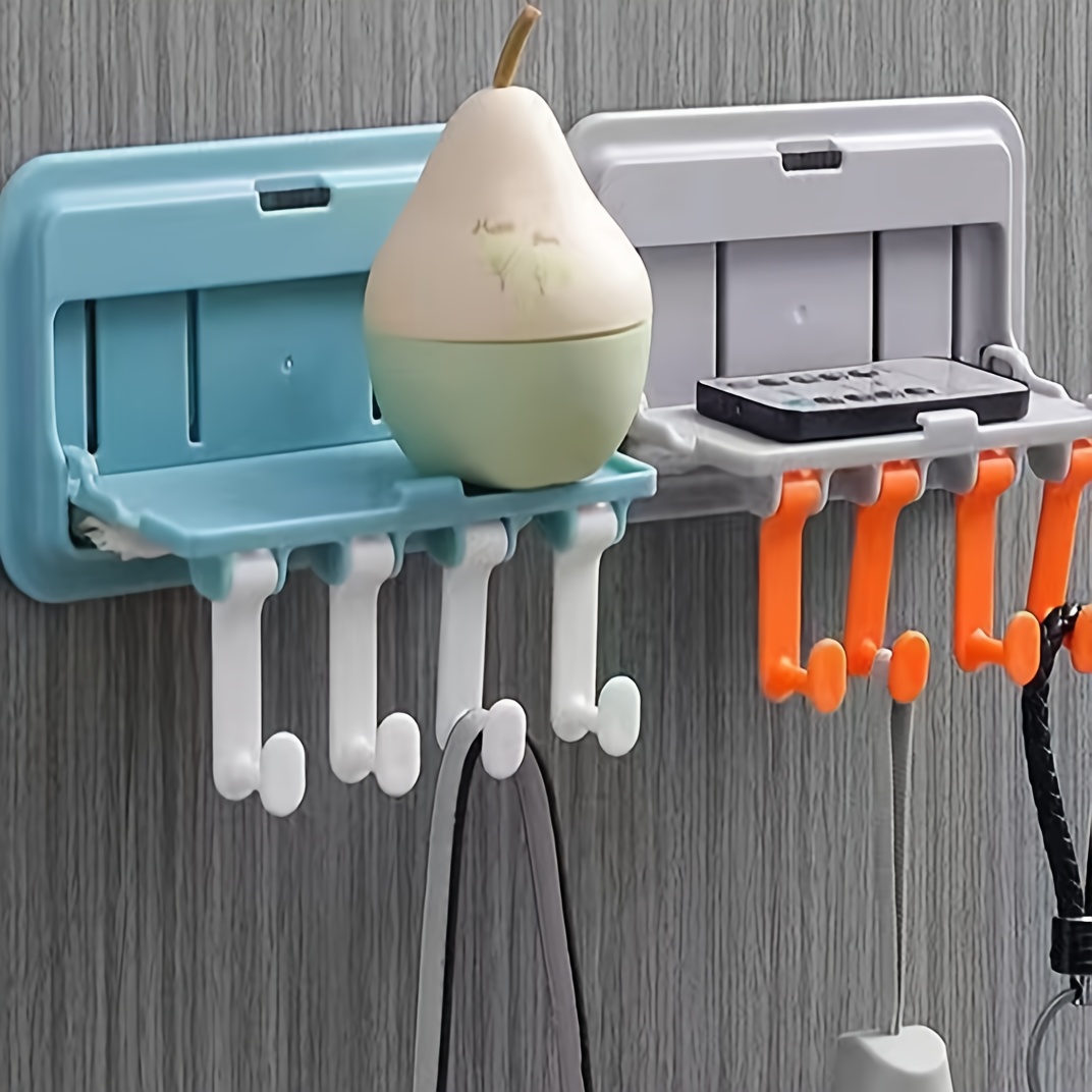 Wall Mounted Bathroom Storage Rack Plastic Bathroom Hanging - Temu