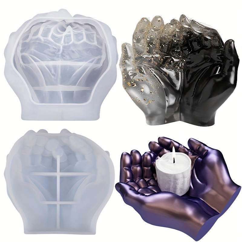 Manos de yeso Kit de yeso, Kit de molde de yeso manos 3D, Juego de moldes  de manos