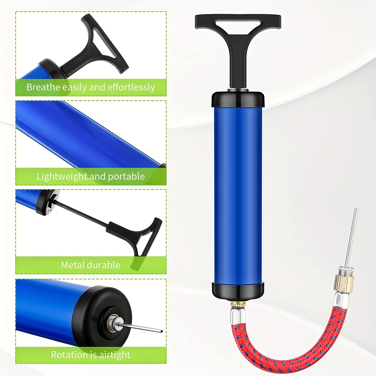 All in one Sports Ball Pump Kit With Needles And Nozzles - Temu