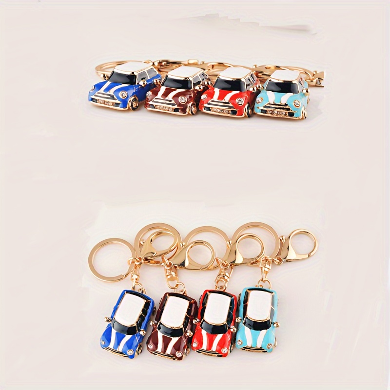 1pc 4pcs Cartoon Mini Alloy Small Car Key Chain Sports Car Model Car Key  Chain Gift Men - Jewelry & Accessories - Temu
