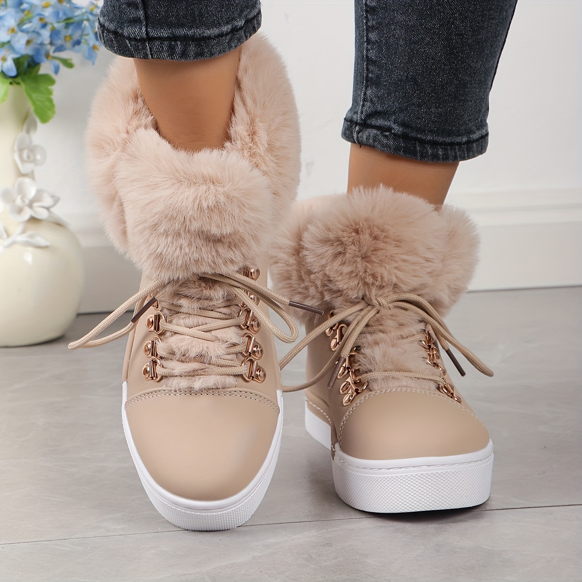 Warm cheap trendy boots