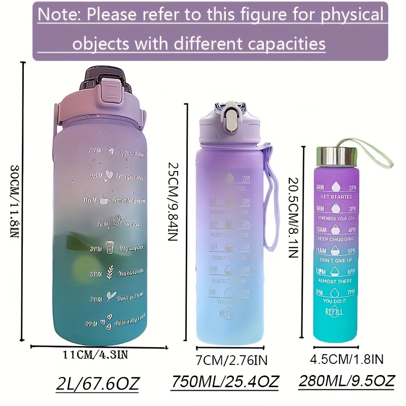 Botella de agua con sabor de 650 ml con pajita para beber más taza  reutilizable de agua (púrpura) Wdftyju Para Estrenar