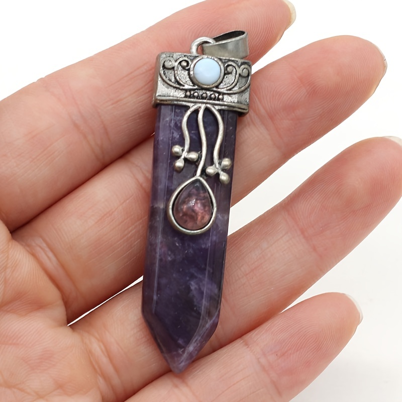 Chakra Arrow Shield Quartz Pendant Necklace