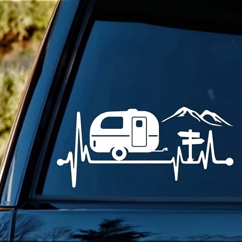 Travel Trailer Decal Sticker Camping Heartbeat Lifeline - Temu