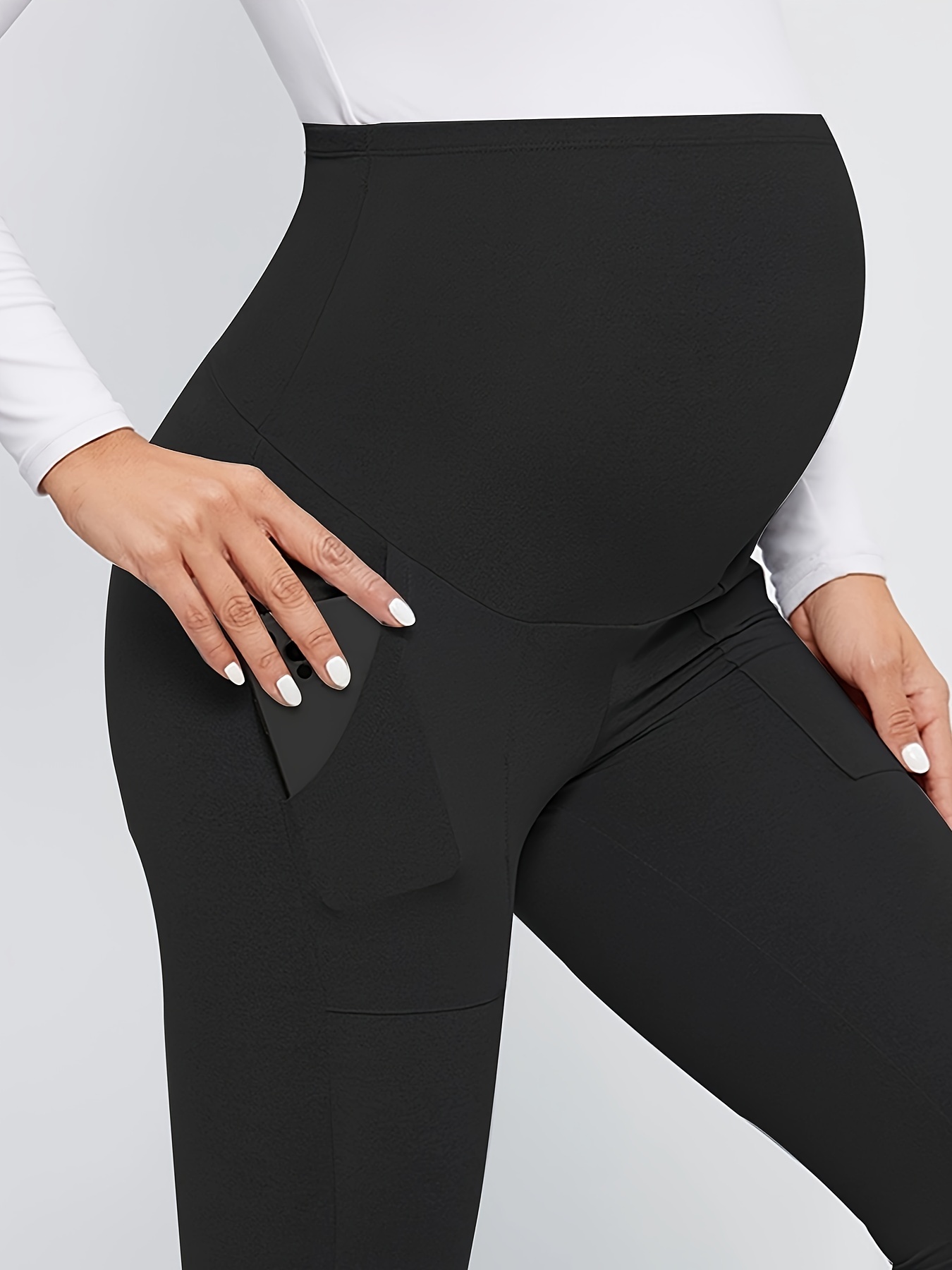Leggings Cortos de Maternidad Pantalones de Yoga de Alta Cintura para  Mujeres Embarazadas