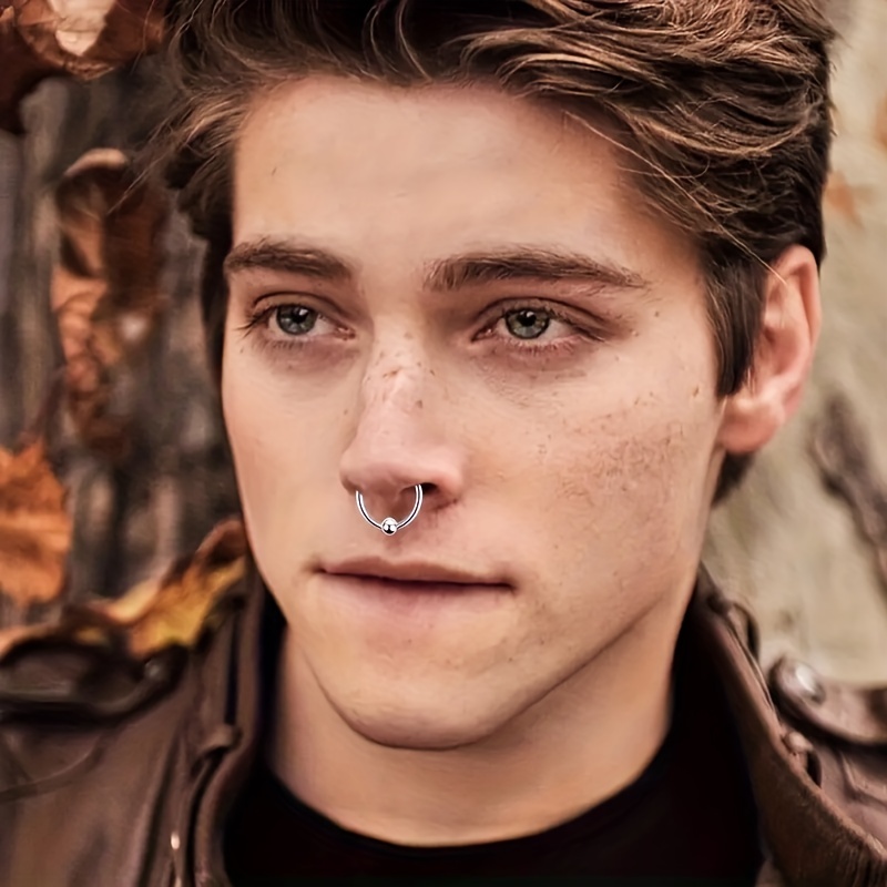 Body Piercing Stud Nose Ring Male Dark Nose Earrings Men 32pcs