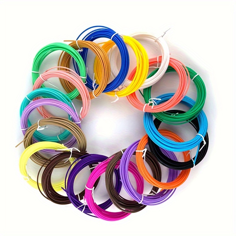 10 Colors 3D Pen PCL Filament Refills, Each Color 16.4 Feet, 1.75mm  High-Precision Diameter, Low Temperature Printing