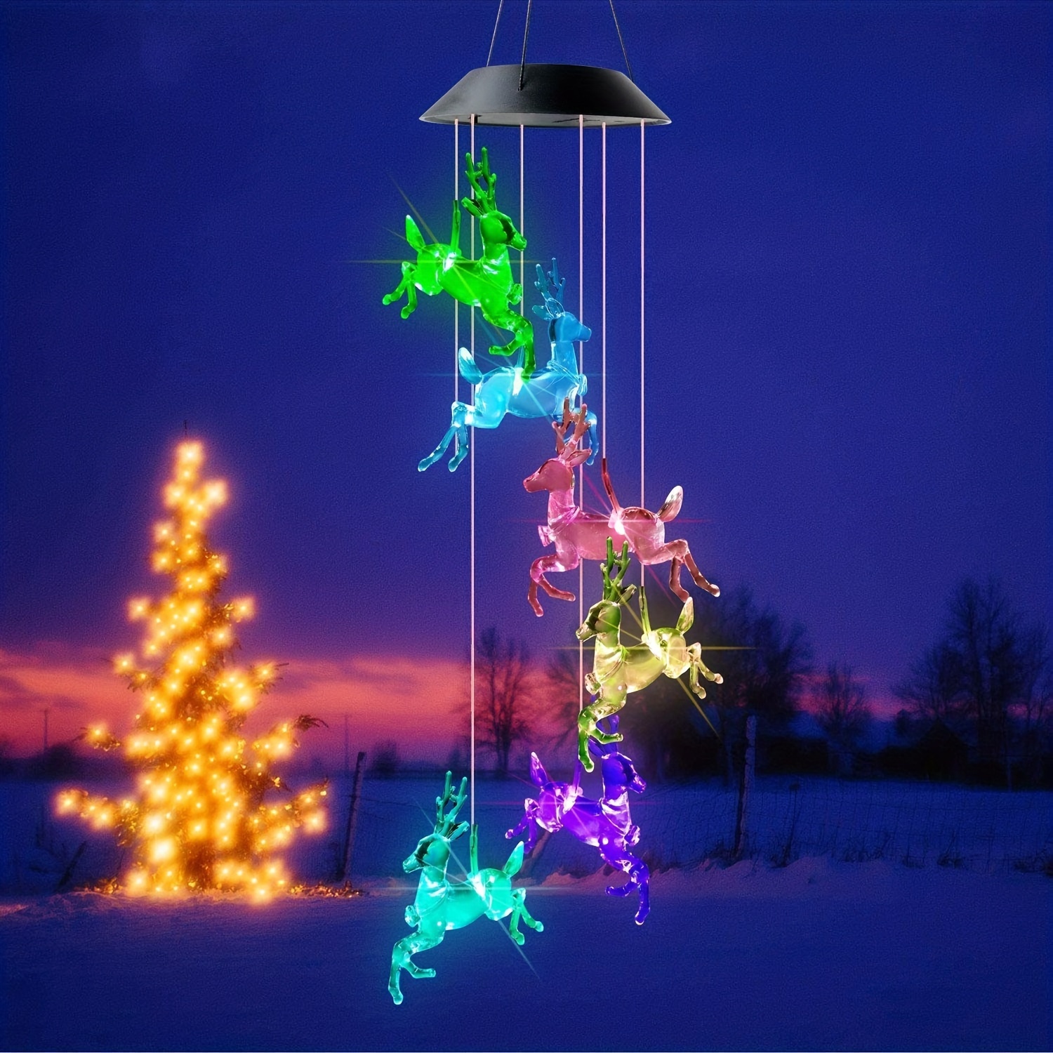 Solar String Lights, Color Changing Solar Hummingbird Wind Chimes, LED  Decorative Mobile, Waterproof Outdoor String Lights for Patio, Balcony,  Bedroom, Party, Yard, Window, Garden 