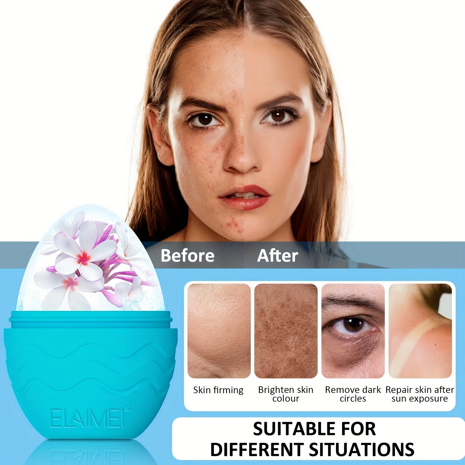 Silicone Ice Face Roller for Smooth Skin