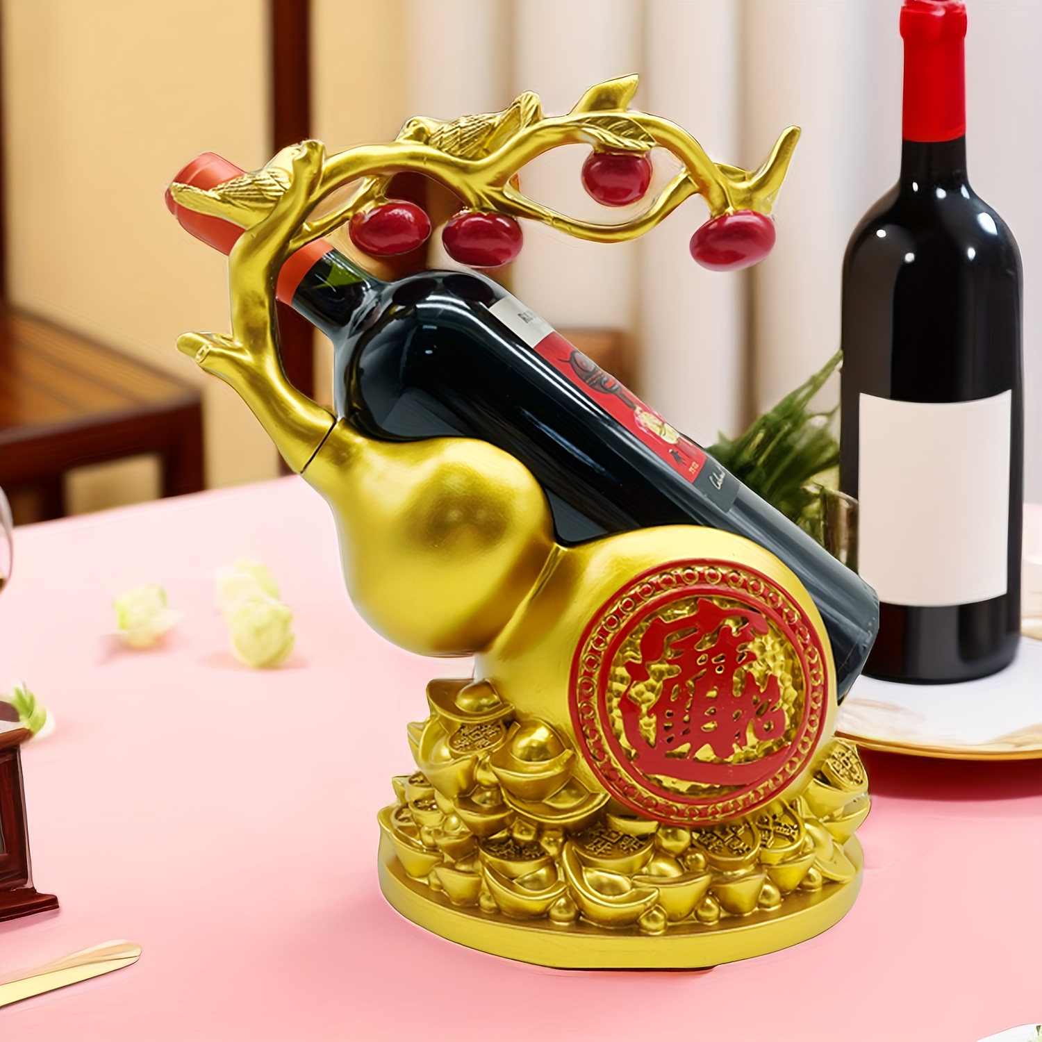 Chinese New Year Lucky Gourd Wine Rack Wine Bottle Rack Wine Temu