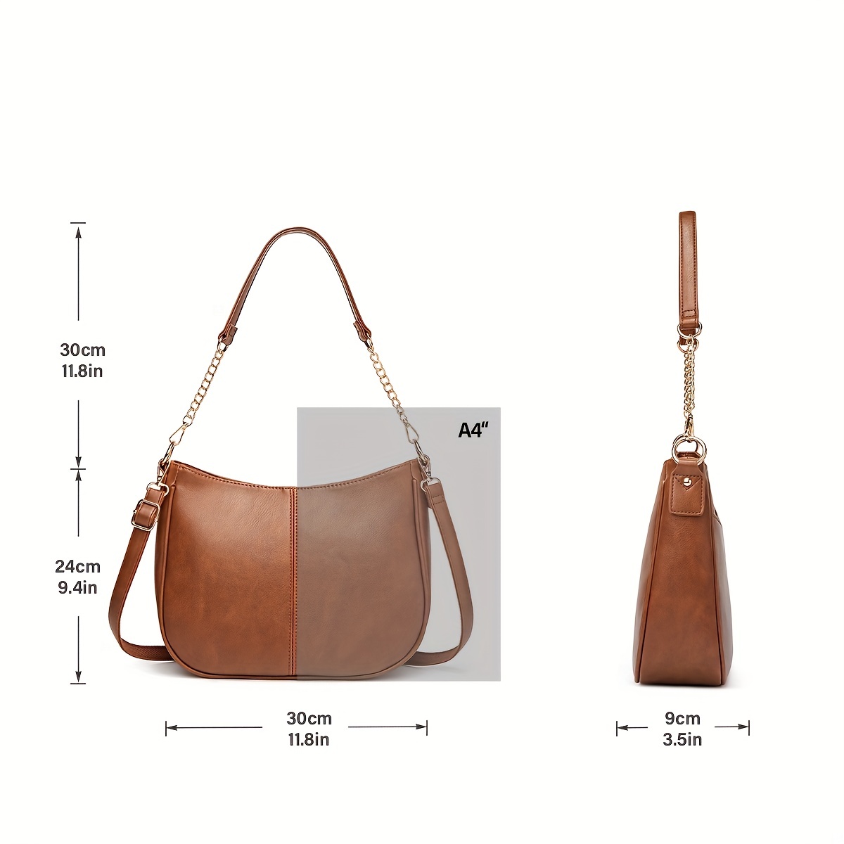 Vintage Casual Tote Soft PU Leather Handbag Women Bag Designer