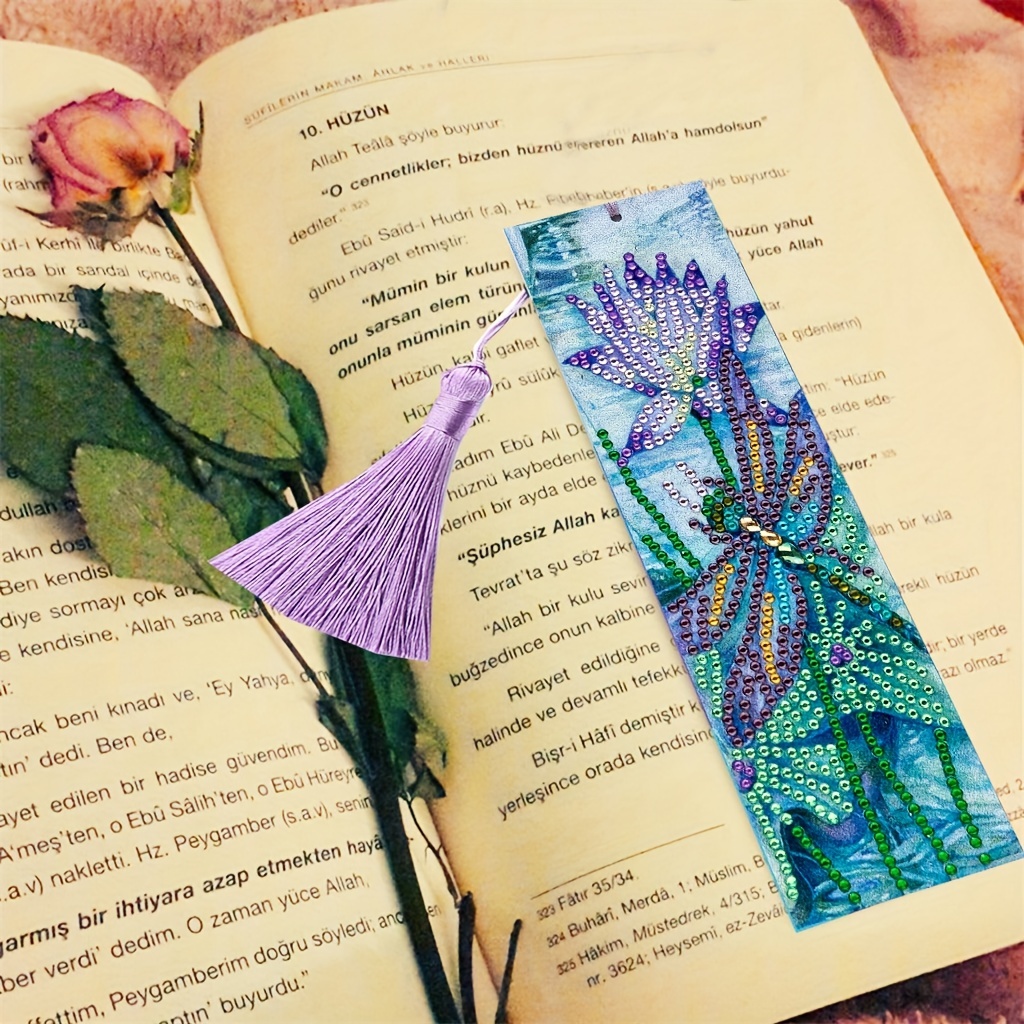 Dragonfly Long Bookmark with Tassel