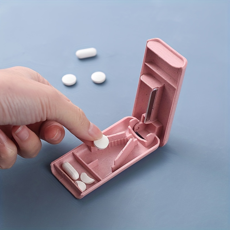 Comprar Mini pastillero con cortador de medicina, organizador de