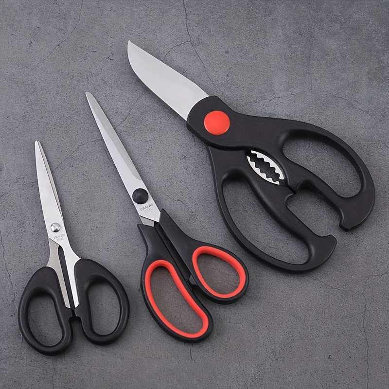 

3pcs, Kitchen Scissors, Stainless Steel Kitchen Shears, Multi-purpose Strong Meat Scissors, Kitchen Gadgets