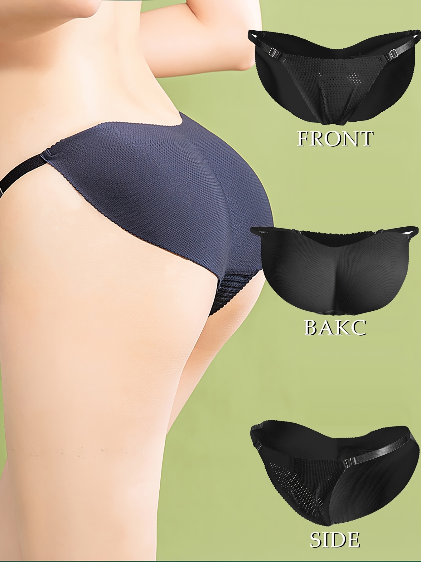 FINETOO 1pcs Fake Butt Lifting Bikini Panties, Breathable & Thin
