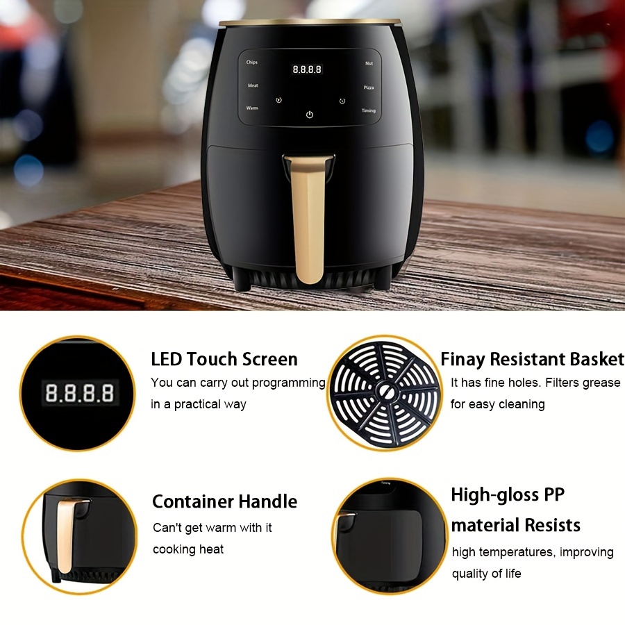Smart Air Fryer 6L without Oil with LED Touchscreen Electric Deep