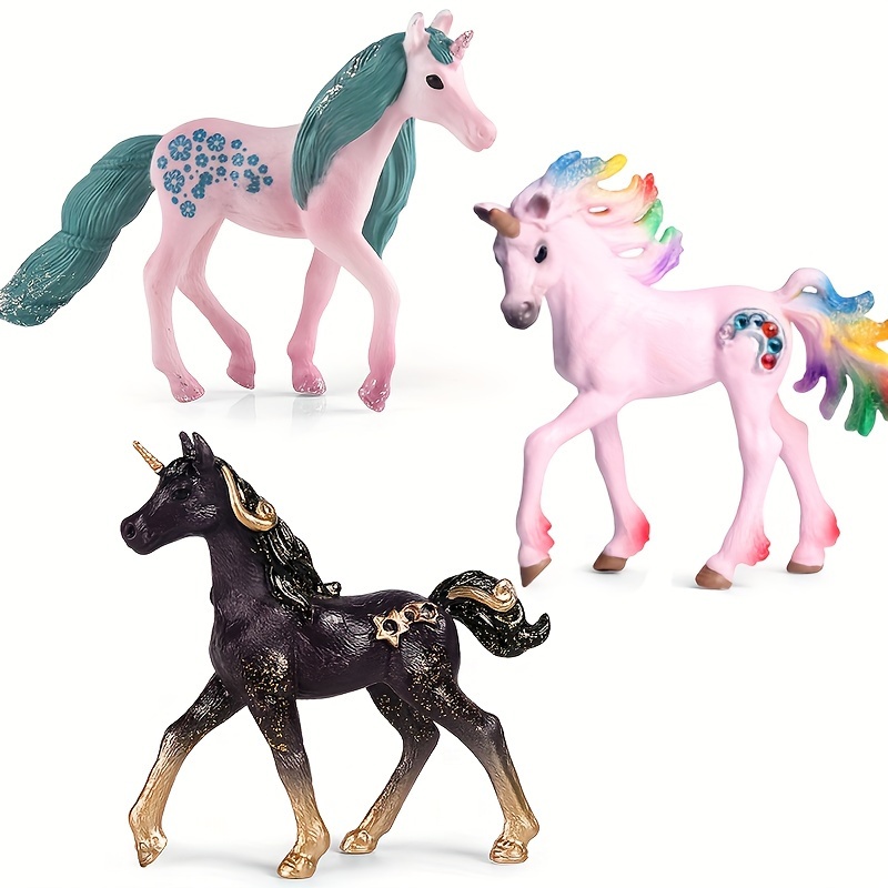 Una Collezione Di 6 Modelli Di Unicorni Realistici Fatti A Mano