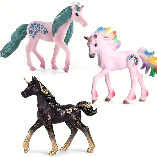 Una Collezione Di 6 Modelli Di Unicorni Realistici Fatti A Mano, Perfetti  Per Bambini, Scrivanie D'ufficio, Decorazioni Per La Casa E Il Giardino,  Giocattoli Di Unicorni E Il Regalo Di Natale Perfetto