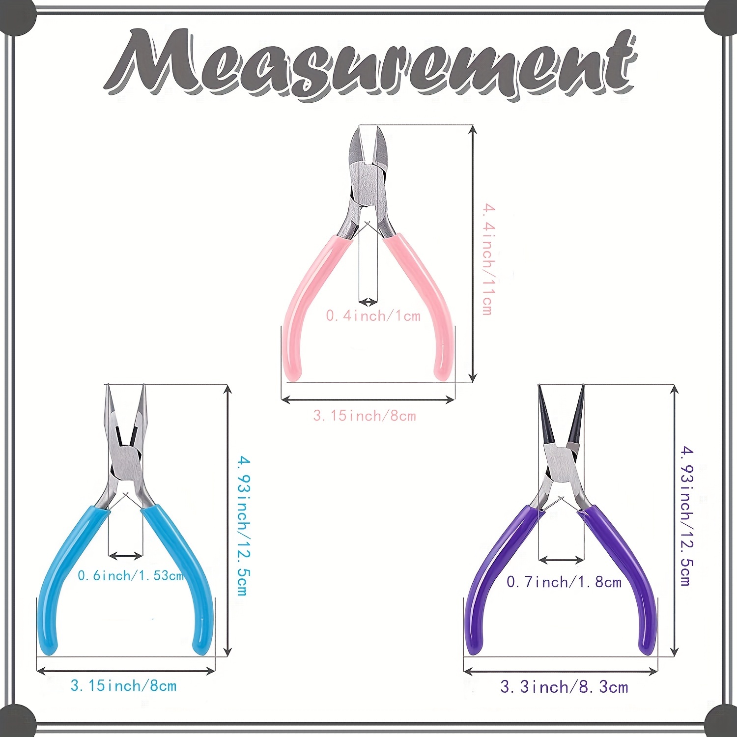 Mobestech Needle Nose Pliers Ring Bender Pliers Diy Jewelry Pliers Mini  Pliers Metal Pliers Nose Side Cutters Wire Cutter Pliers Tools Jewelry  Pliers