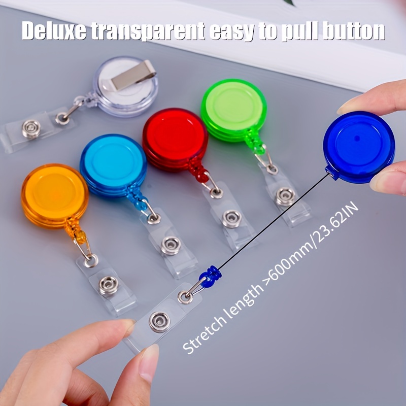 Retractable Badge Reel Clip Hanging Id Card Name Keychain - Temu