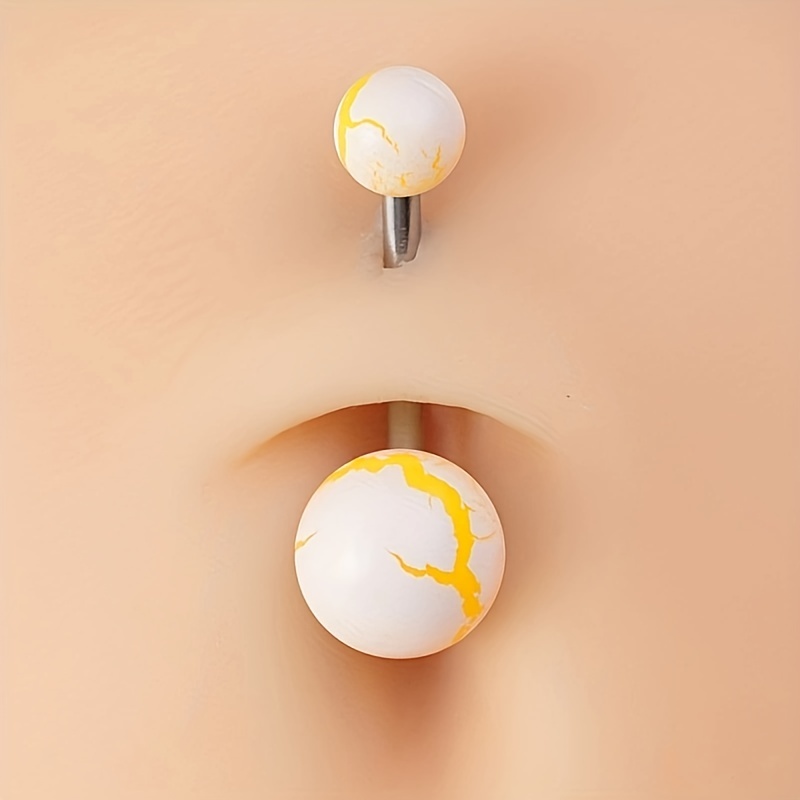 Belly button clearance piercing ball