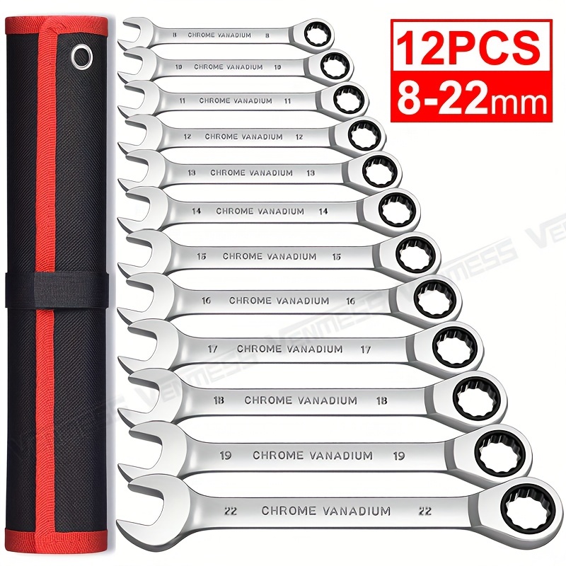 Premium Combination Wrench Set Metric Ratcheting Wrench Set - Temu