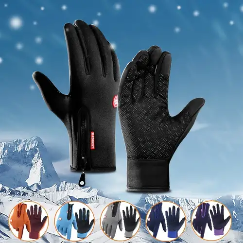 Comprar Guantes de ciclismo a prueba de viento, guantes térmicos cálidos  para ciclismo con pantalla táctil, guantes para bicicleta de invierno y  otoño