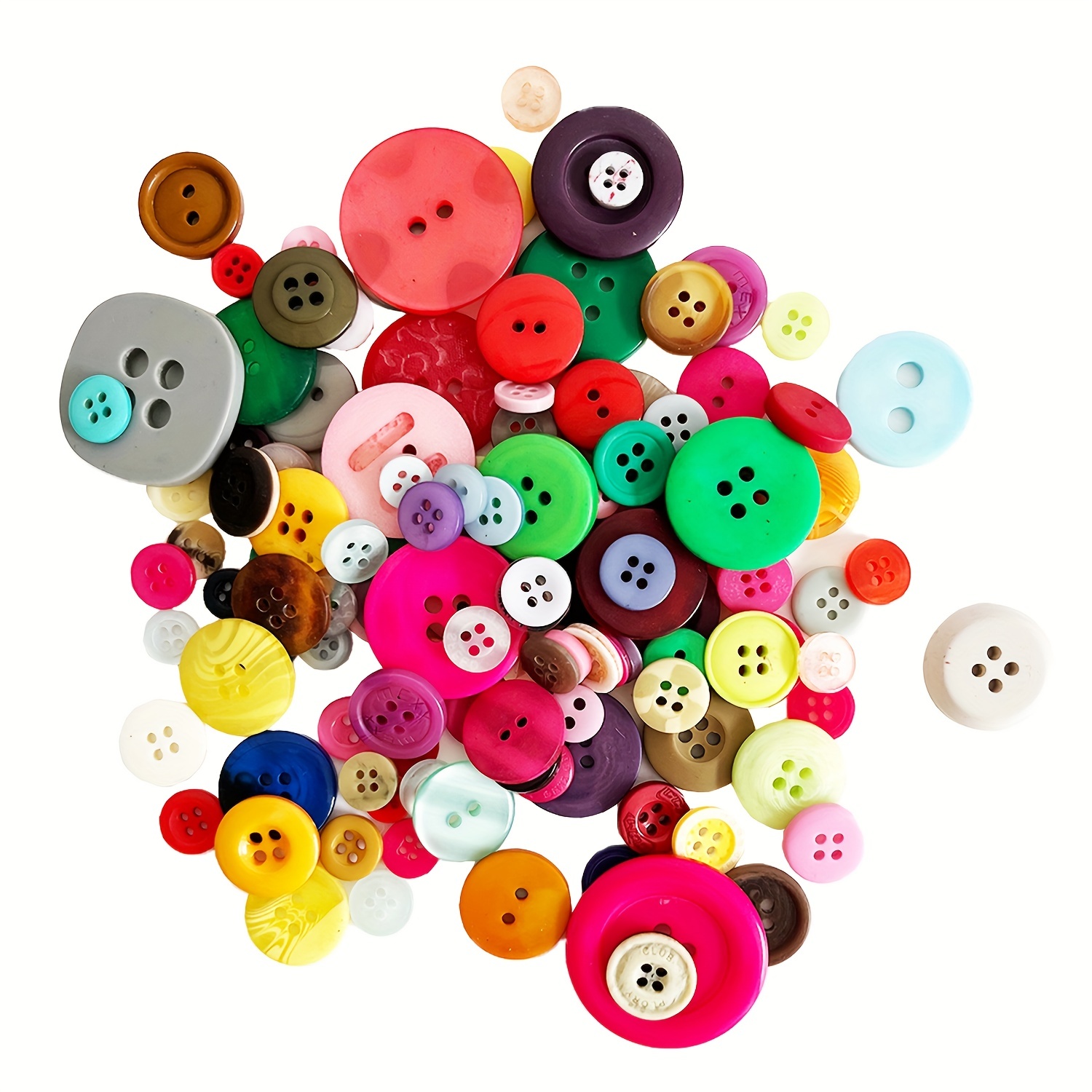 Round Resin Buttons Mixed Color Assorted Sizes For Crafts - Temu