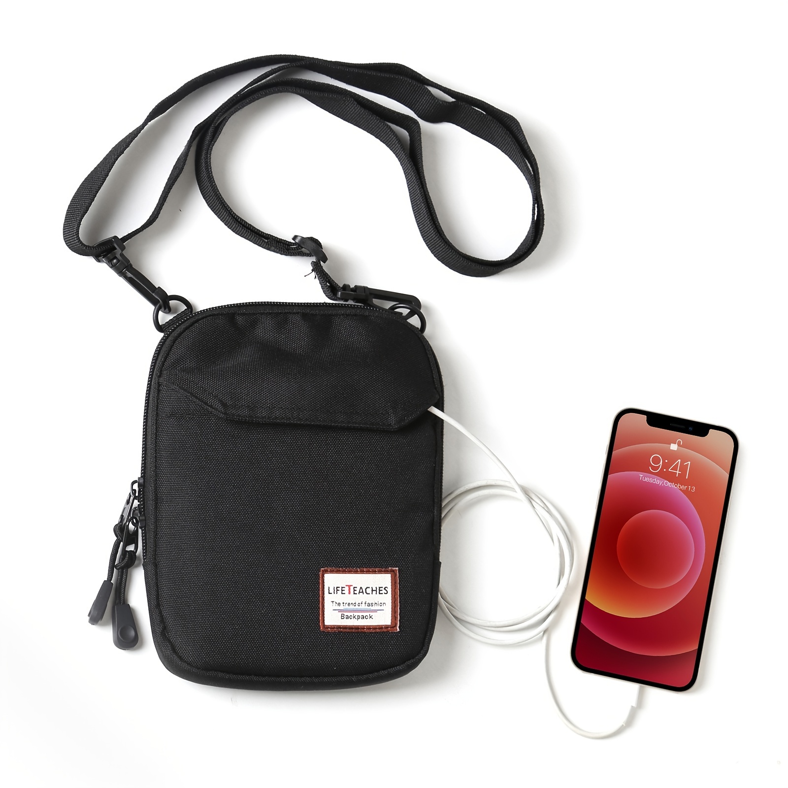 Crossbody Bag For Men, Canvas Shoulder Bag For Phone For Passport, Small  Side Bags For Men - Temu