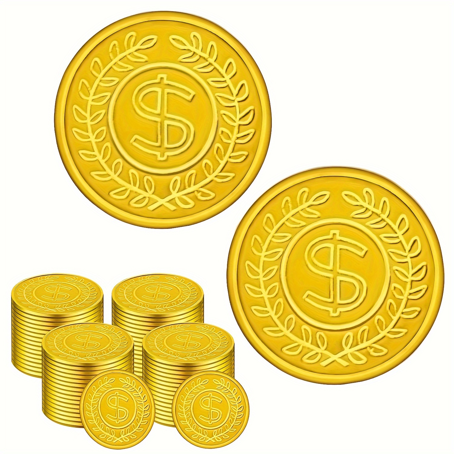 PIQIUQIU 150 Pezzi Monete d'oro Pirata(50 Pezzi Monete Finte e 100