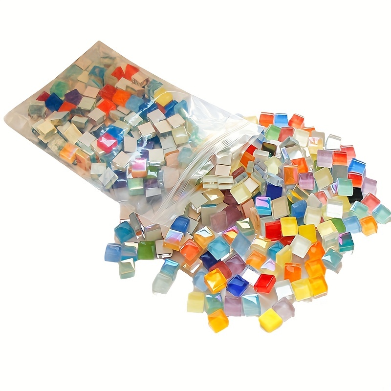 Mosaic Tiles Squares Crystal Mosaic Glass Tile Crafts - Temu Philippines