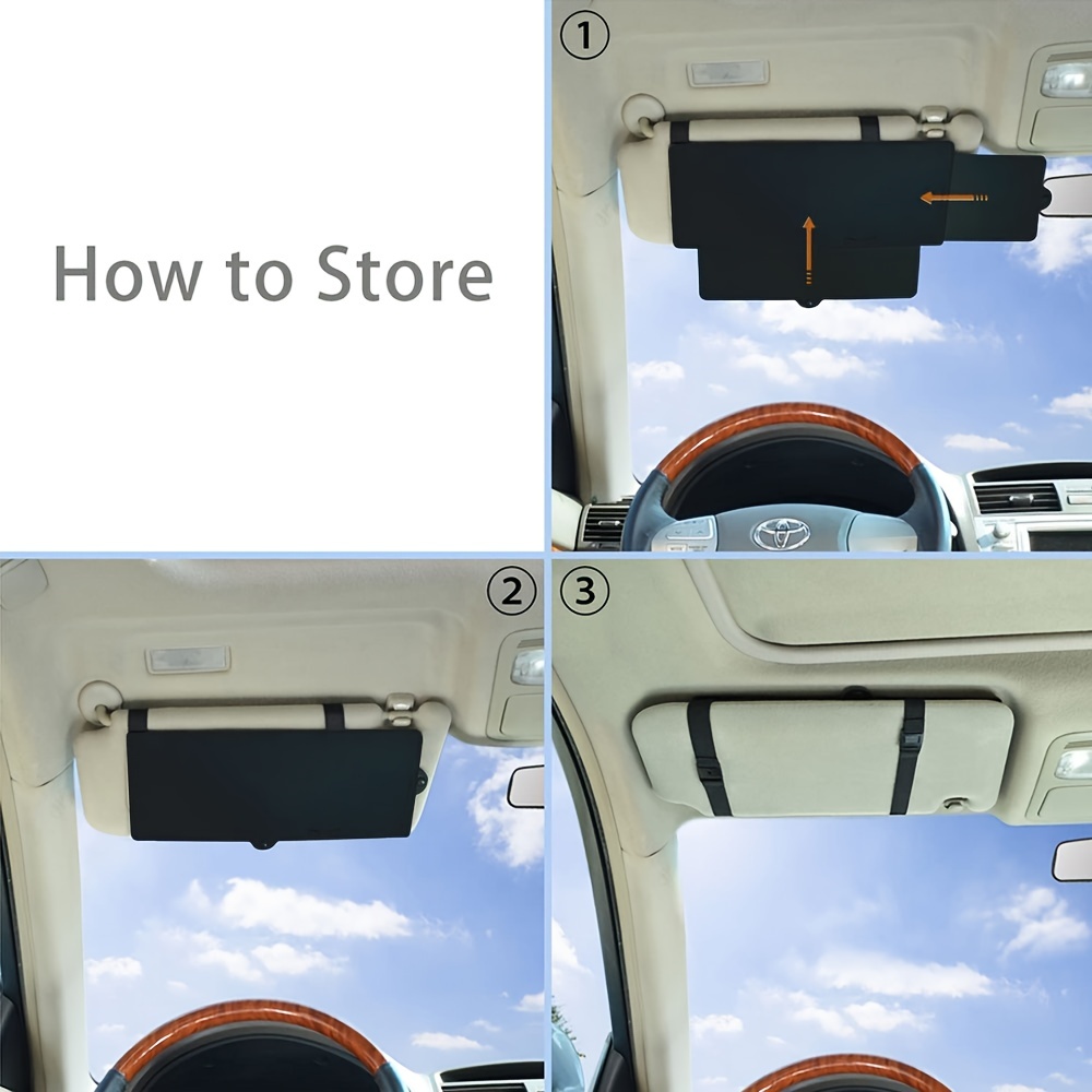 Car Sun Visor Extension Extender Shield Front Side Window Shade