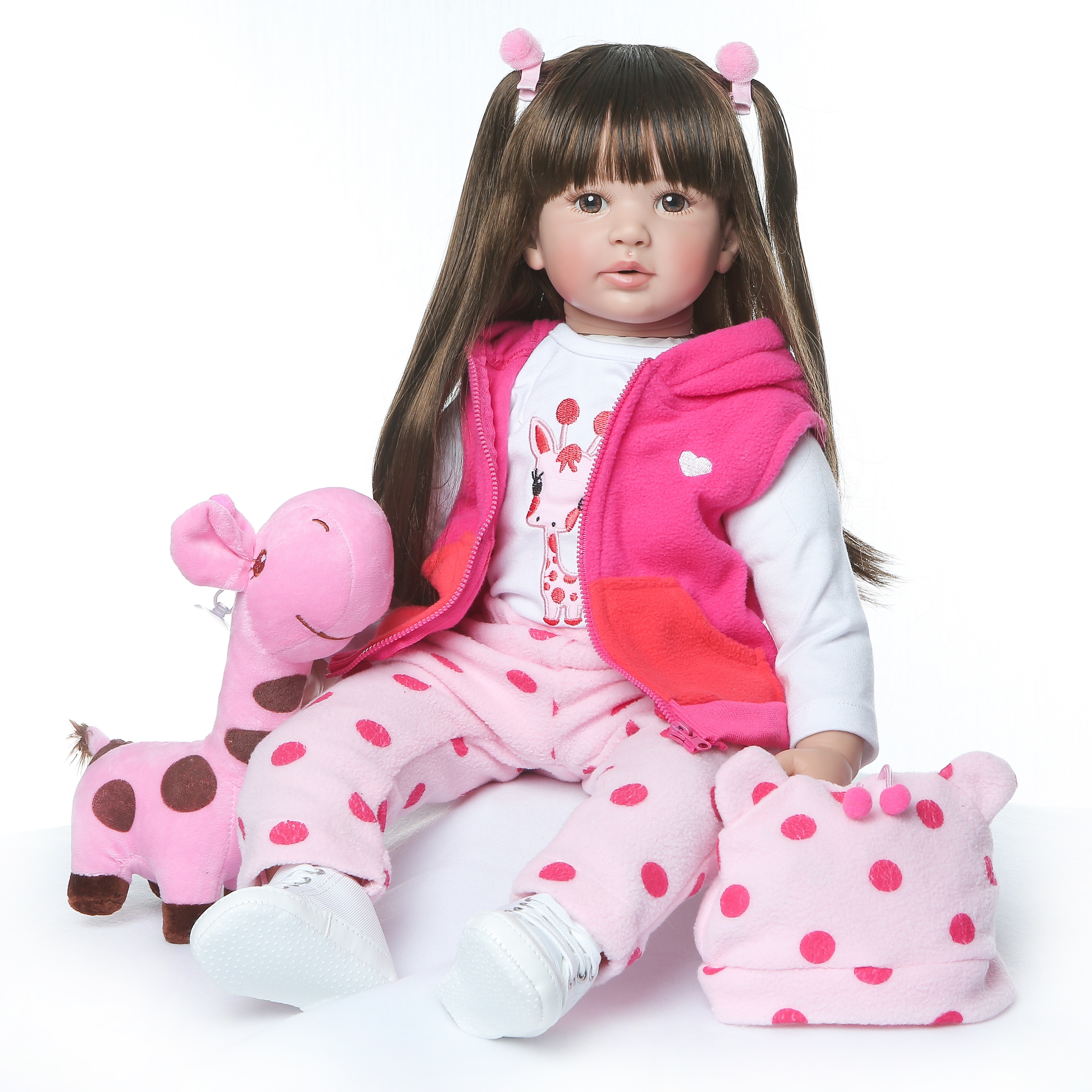 1 Pc 55 Cm 21 Pouces Zero Pam Reborn Bébé Fille Poupées Princesse Avec  Manches Longues Lesté Bébé Fille Poupées Avec Cheveux Artificiels Pour  Cadeau