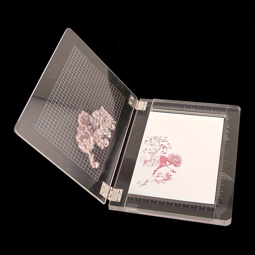 Precision Stamping Tool With Stamping Platform Stamping Positioner for Red  Rubber Cling Stamps and Clear Stamps