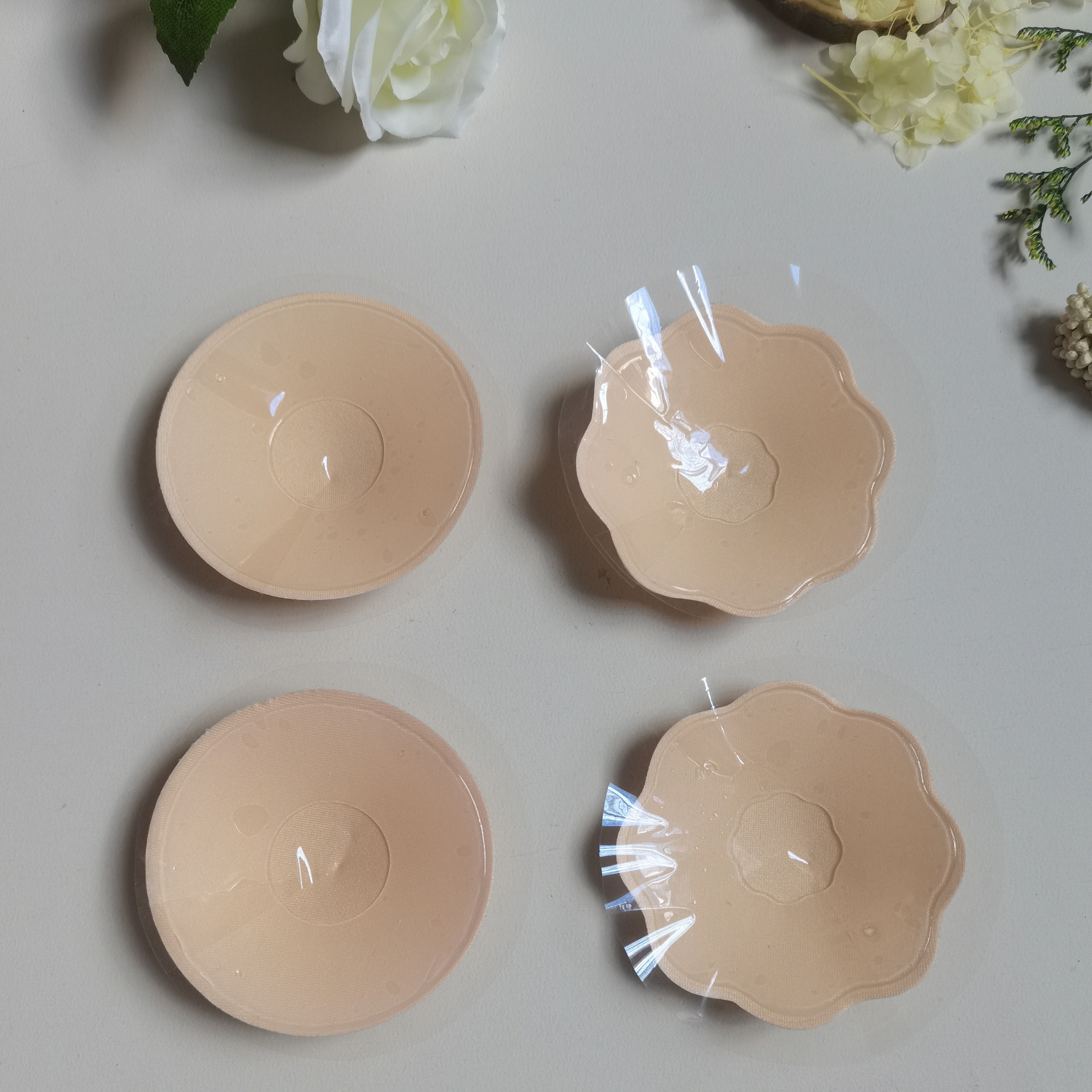 Flower Silicone Nipple Covers - Porcelain