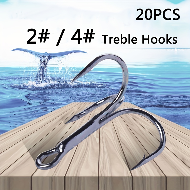 High Carbon Steel Treble Hooks Large Fishing Hooks Storage - Temu