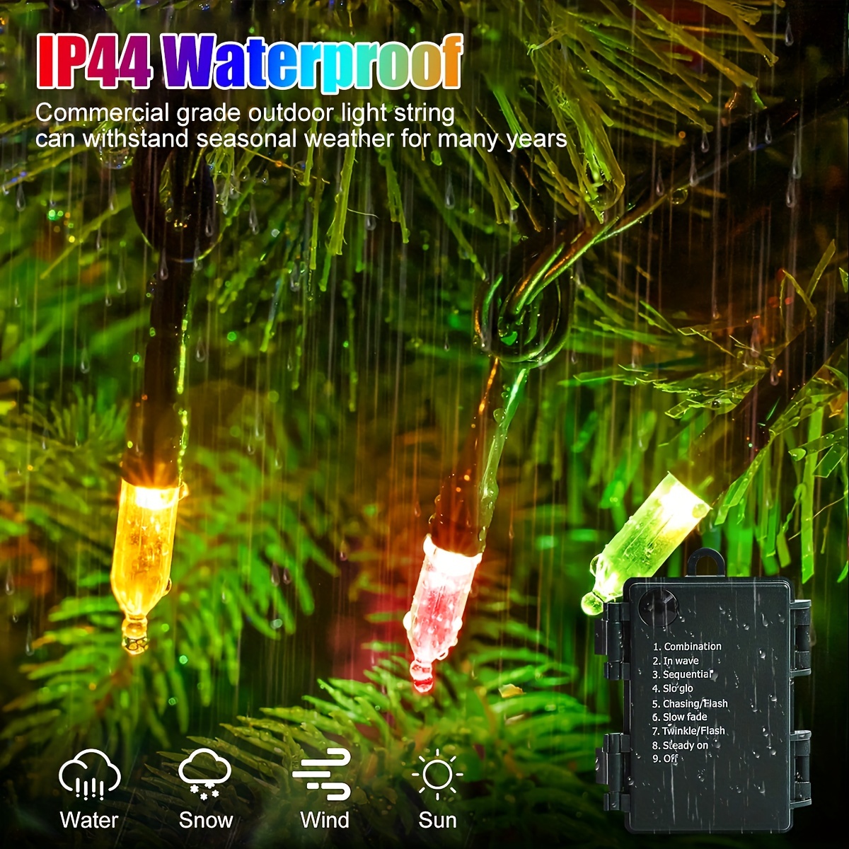 Battery-powered outdoor light with timer - Outdoor lights