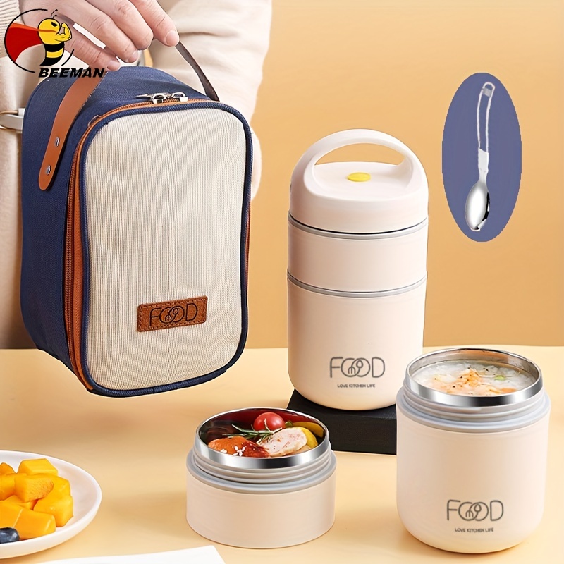 Stainless Steel Vacuum Thermal Lunch Box Insulated Lunch Bag - Temu