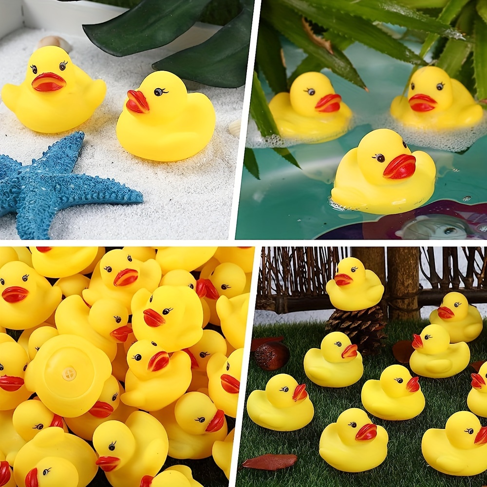 6pcs Gummi-Enten-Badespielzeug Für Kinder, Badeenten-Spielzeug 5 Stück,  Schwimmende Und Quietschende Mini-Kleine Gelbe Enten Badewannenspielzeug  Für