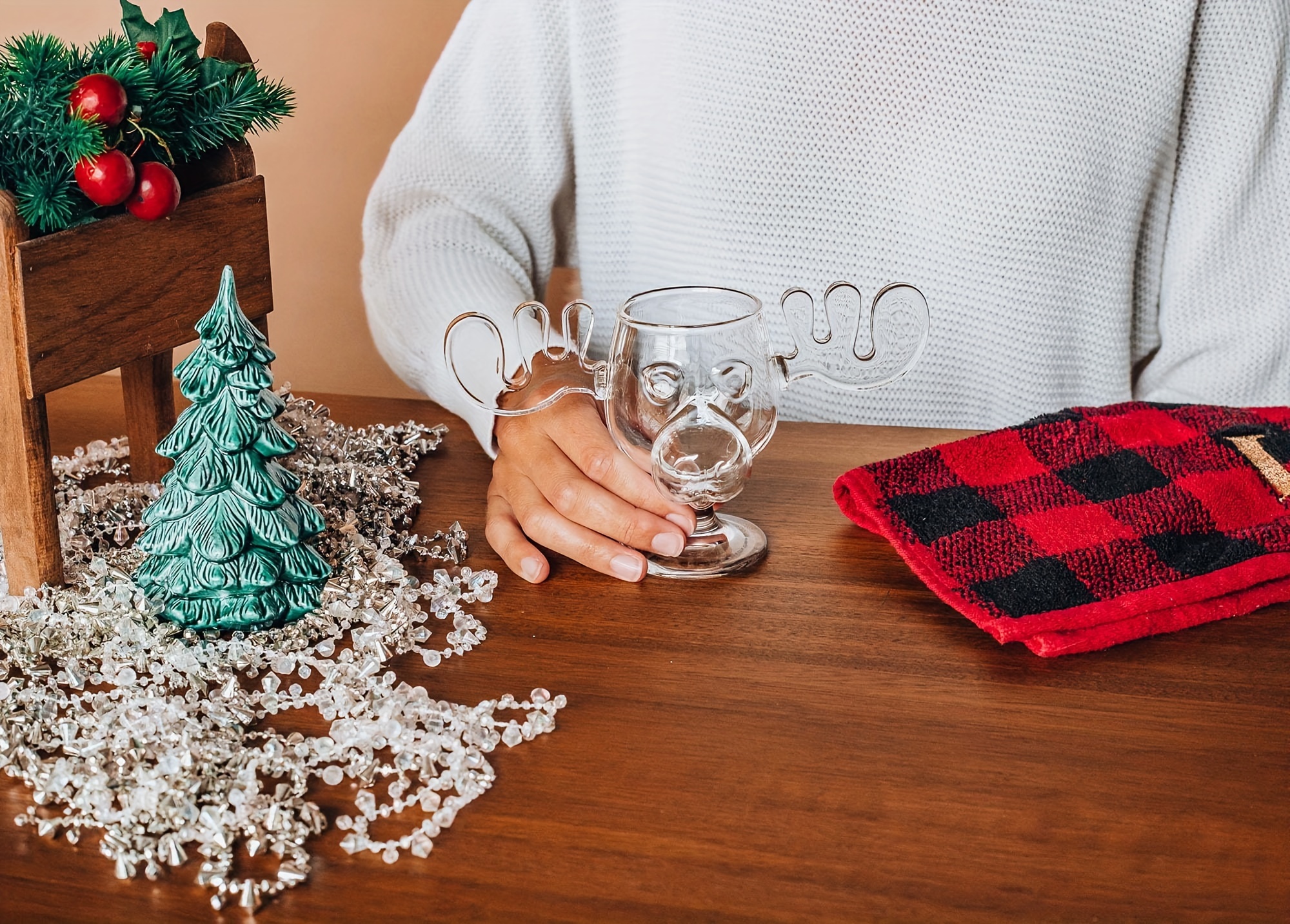 Cute Moose Cocktail Glass Clear Wine Glass - Temu