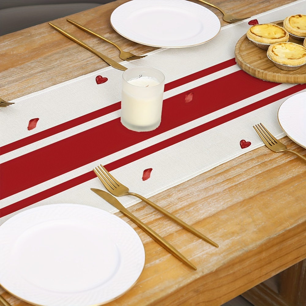 Table Runner Happy Valentines Table Runner Sweet Heart - Temu