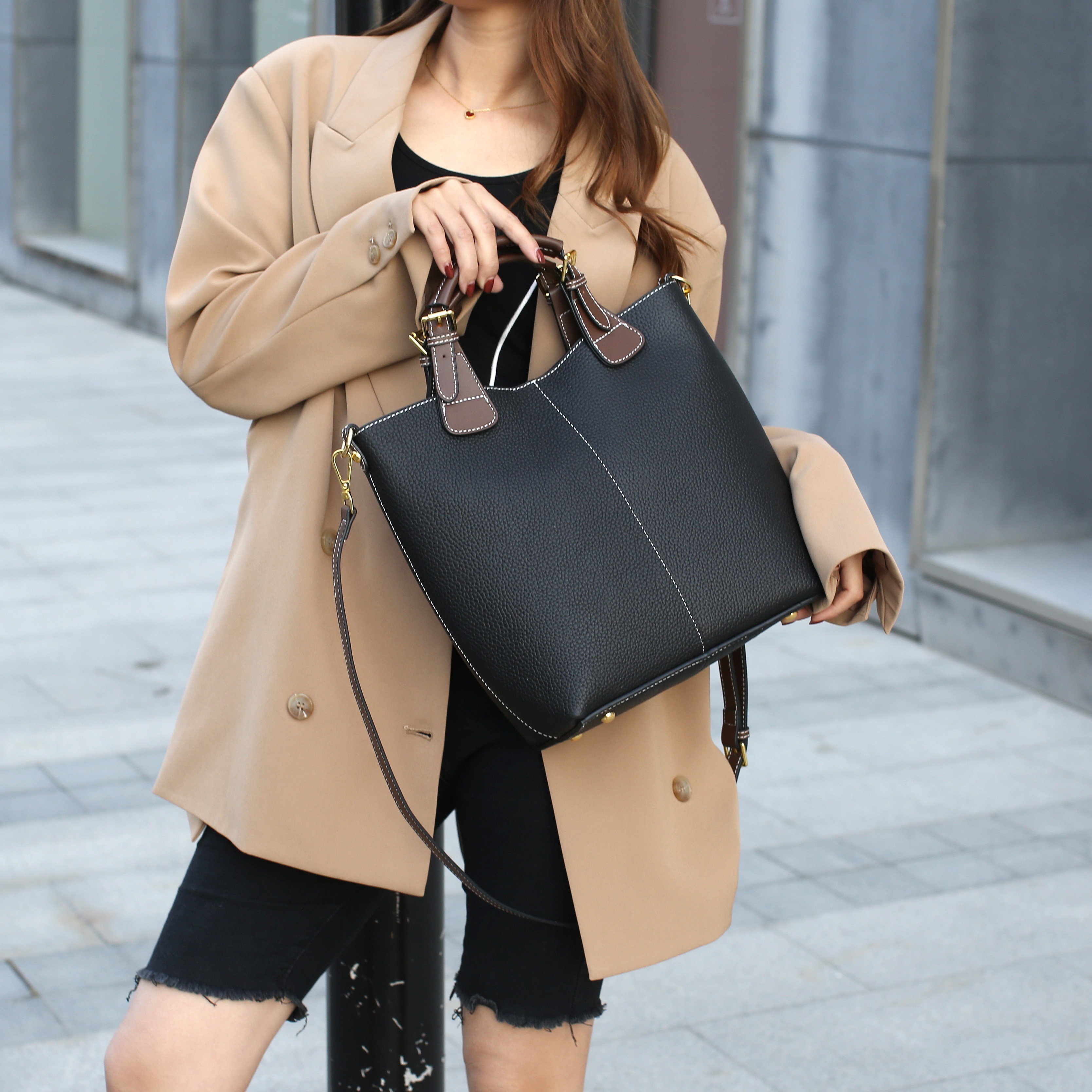 Luxury Leather Crossbody Bag, Trendy Handbag For Women, Elegant